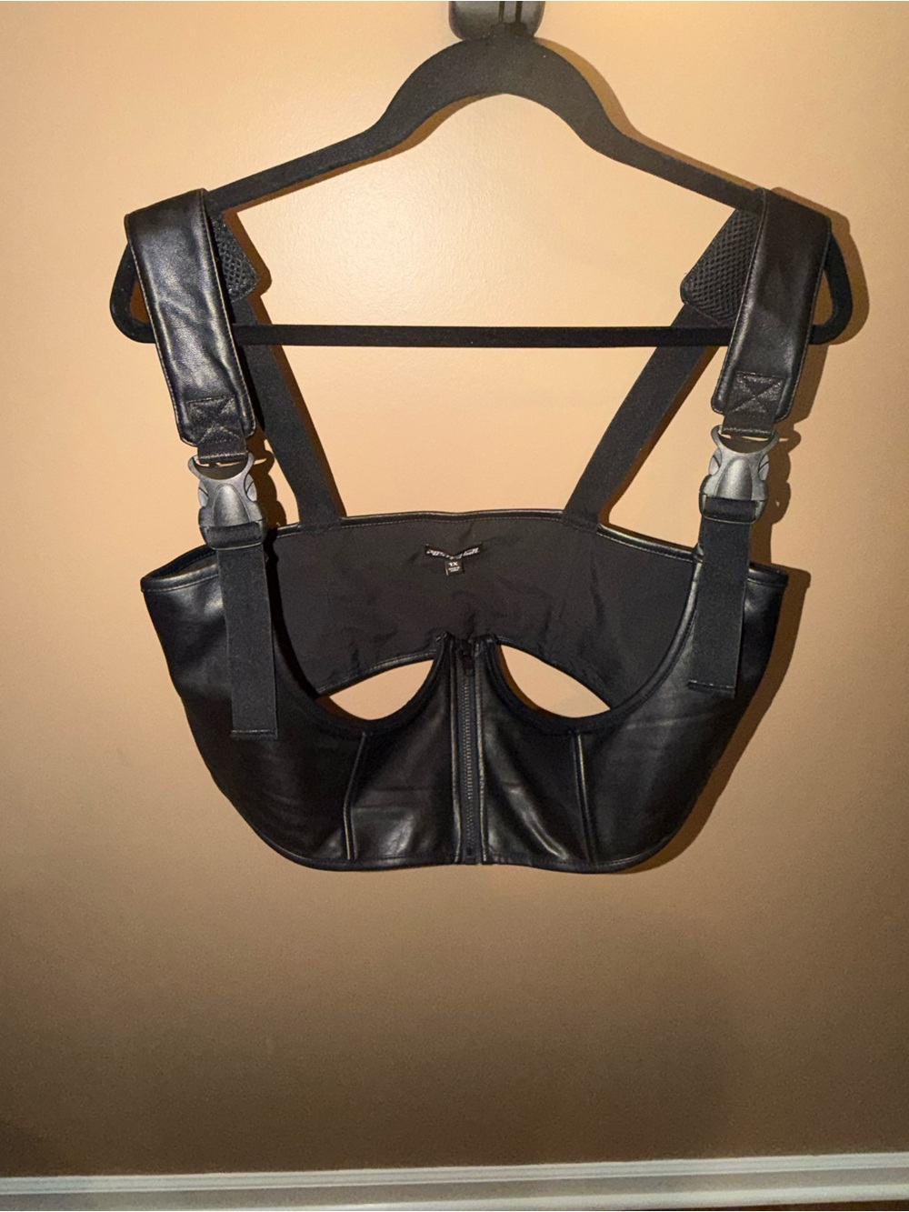 POSTER GIRL Faux Leather Under Bust Top